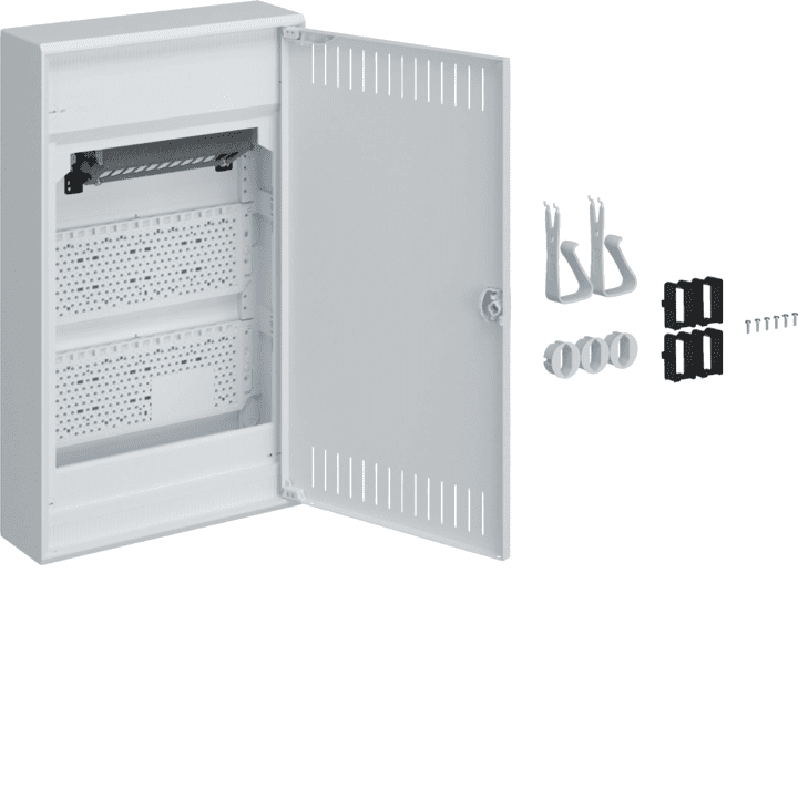 Hager VA36NWB MM-B Surface Mount Distribution Board, 3 Rows, 2 Mounting Plates