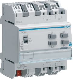 Hager TXA304 4-fold KNX Push-button Sensor 230V AC