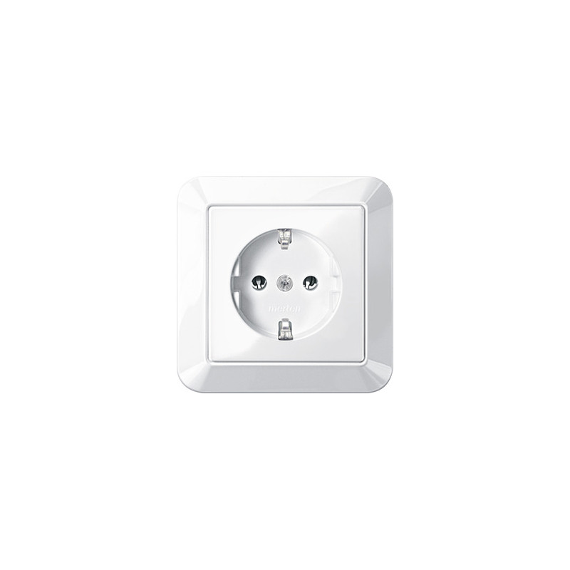 Merten MEG2301-1019 SCHUKO-Steckdose mit voller Abdeckplatte