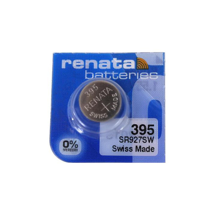 Renata 395 SR927SW 399 SR57 G7 AG7 Low Drain 1.55V Silver Oxide Watch Battery, made in Switzerland
