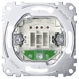 Merten MEG3137-0000 Kreuzschalter-Eins. mit Orientierungslicht, 1 polig, 10 AX, AC 250 V, Steckkl.