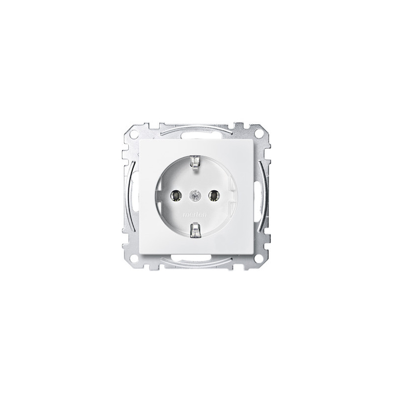 Merten MEG2301-0419 SCHUKO-Steckdose, Steckklemmen, polarweiß, System