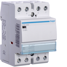 Hager ESD440 Modular Contactor, 40A, 4NO, 24V AC