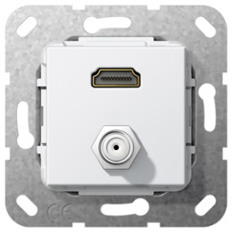 GIRA 567503 HDMI SAT-F-Buchse Kpl. Einsatz Reinweiß