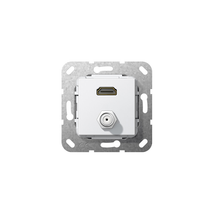 GIRA 567503 HDMI SAT-F-Buchse Kpl. Einsatz Reinweiß