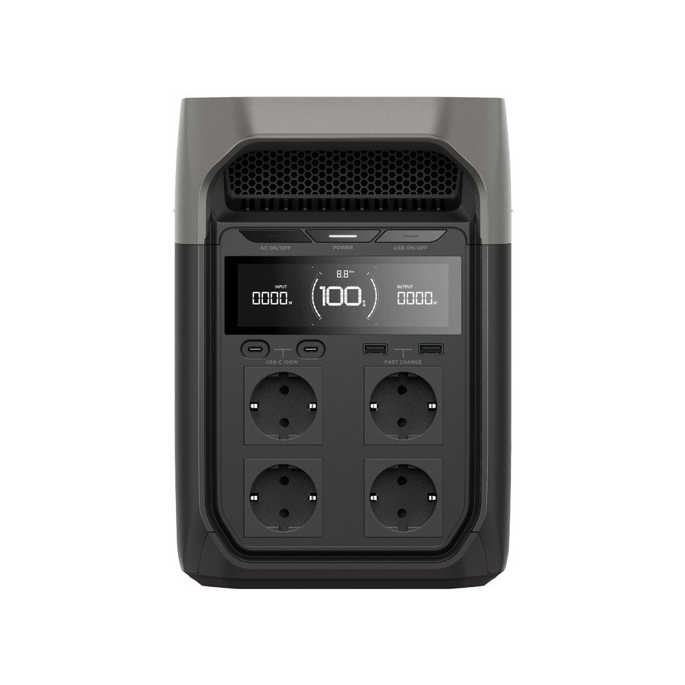 Komplektacija: EcoFlow Delta 3 elektrine + 400W fotovoltine panele.