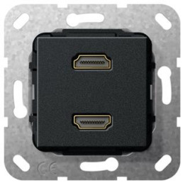 GIRA 567210 HDMI 2f K-Peitsche Einsatz Schwarz m
