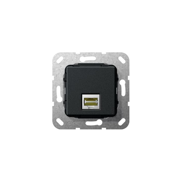 GIRA 569510 MJ RJ45 Cat.6a 10 Gbit Kpl. Einsats Švarcs m