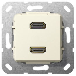 GIRA 567201 HDMI 2f K-Peitsche Einsatz Cremeweiß