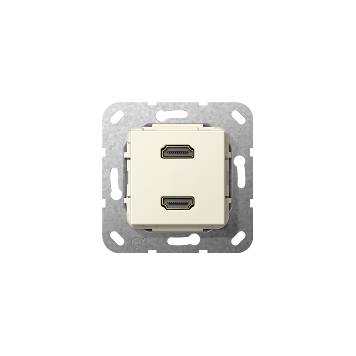 GIRA 567201 HDMI 2f K-Peitsche Einsatz Cremeweiß