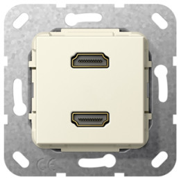GIRA 567101 HDMI 2f Kpl. Einsatz Cremeweiß
