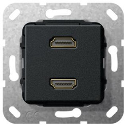 GIRA 567110 HDMI 2f Kpl. Einsatz Schwarz m