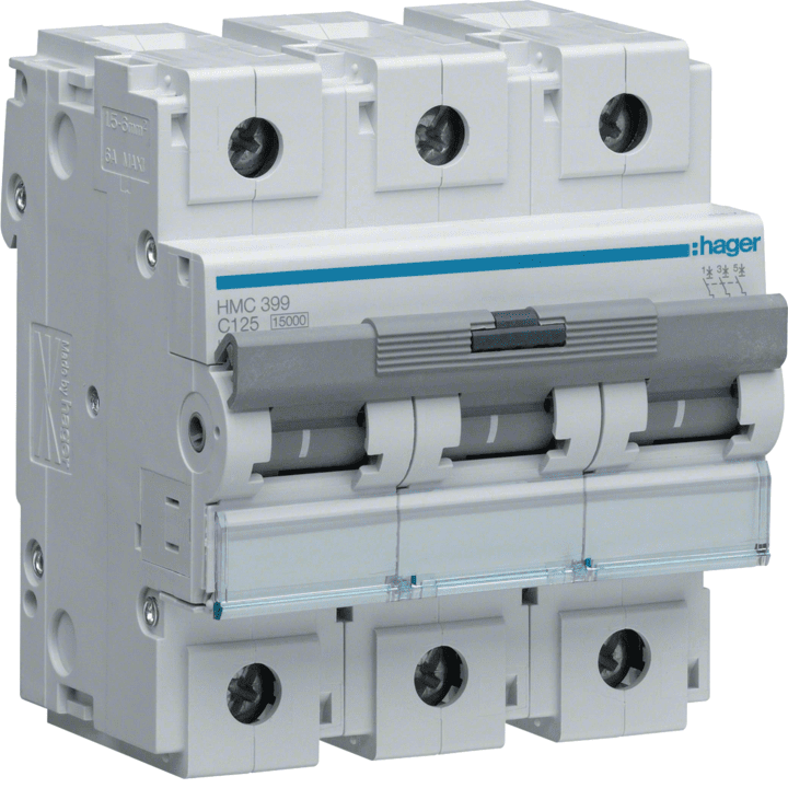 Hager HMC399 MCB 3P 15kA C-125A