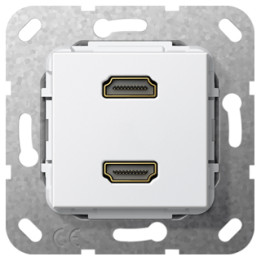 GIRA 567203 HDMI 2f K-Peitsche Einsatz Reinweiß