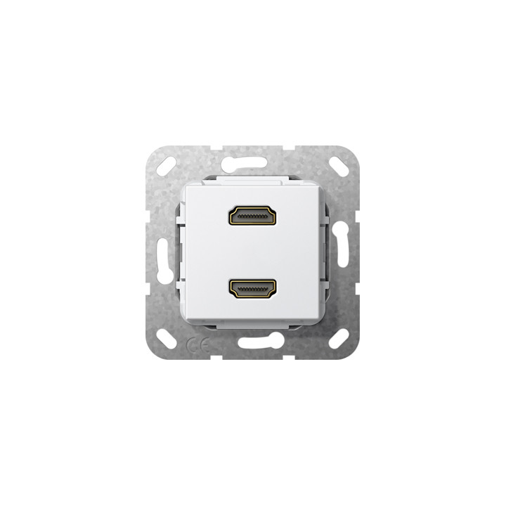 GIRA 567203 HDMI 2f K-Peitsche Einsatz Reinweiß