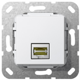 GIRA 569503 MJ RJ45 Cat.6a 10 Gbit Kpl. Einsats Reinweiß