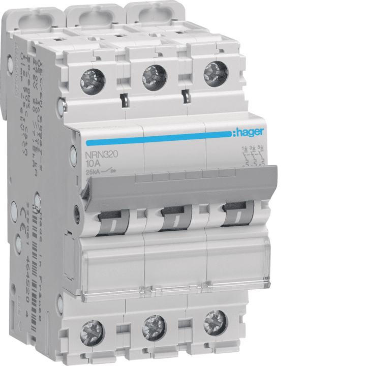 Hager NRN320 MCB 3P C-20A 25kA 3M