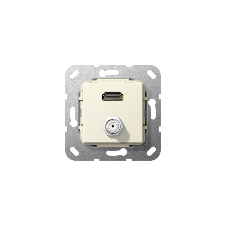 GIRA 567501 HDMI SAT-F-Buchse Kpl. Einsatz Cremeweiß