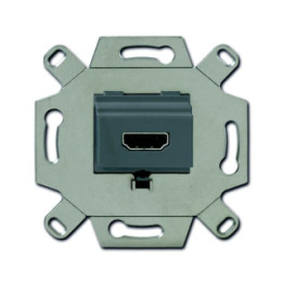 Busch-Jaeger 0261/33 HDMI-Anschlussdose mit Schraubklemmen und Zugentlastung