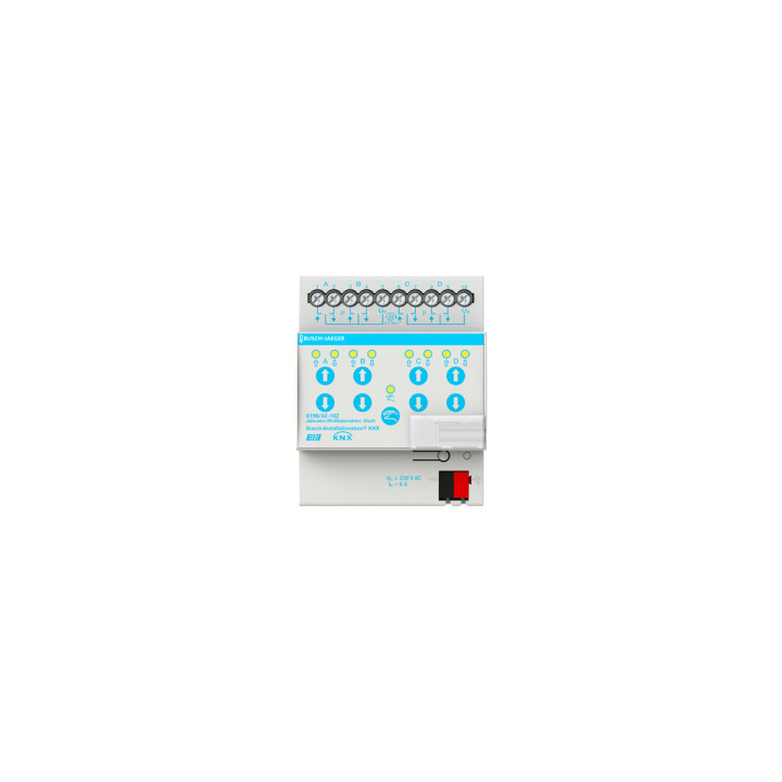 Busch-Jaeger 6196/42-102 Jalousie-/Rollladenaktor, Fahrzeiterm, 4f, 230VAC, man Bed,REG,BJE