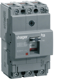 Hager HNA025H MCCB X160 3P 40kA 125A
