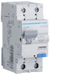 Hager AD966J RCBO 1P+N 6kA C-16A 300mA Type A