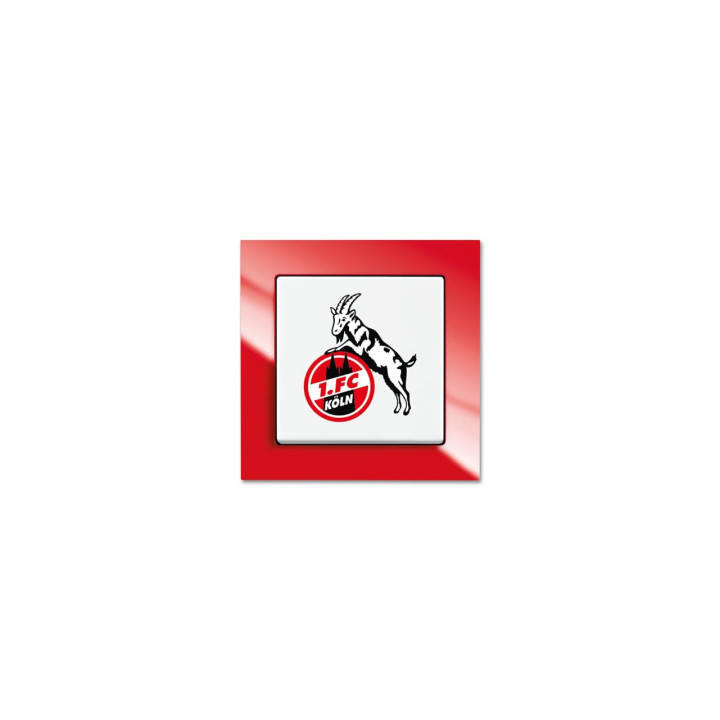 Busch-Jaeger 2000/6 UJ/04 Fanschalter 1. FC Köln Aus- und Wechselschaltung