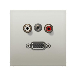 Jung MAES1072 Multimediaanschlusssystem – Edelstahl