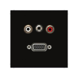 Jung MALS1072SW Multimediaanschlusssystem - schwarz