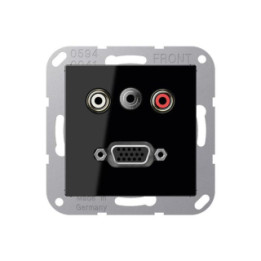 Jung MAA1072SW Multimediaanschlusssystem - schwarz