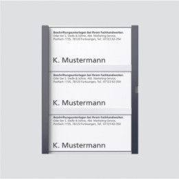Siedle TM 612-3/BTM 650-03 AG Namensschild kpl. Antrazitgrau pilsētā