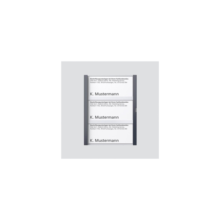 Siedle TM 612-3/BTM 650-03 AG Namensschild kpl. Antrazitgrau pilsētā