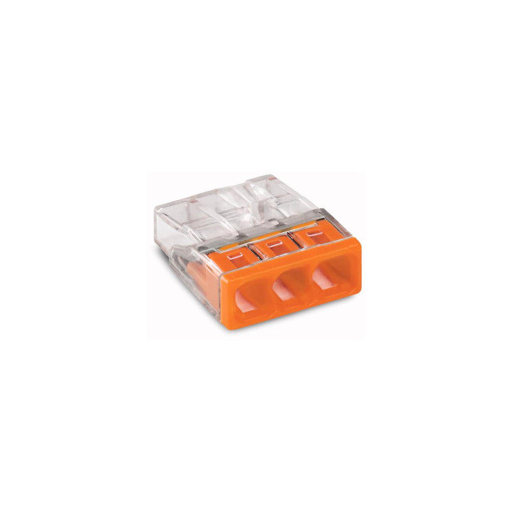 WAGO 2273-203 Verbindungsdosenklemme 3 x 0,5 - 2,5 qmm orange (100 Stück)