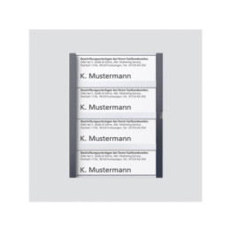 Siedle TM 612-4/BTM 650-04 AG Namensschild kpl. Anthrazitgraus
