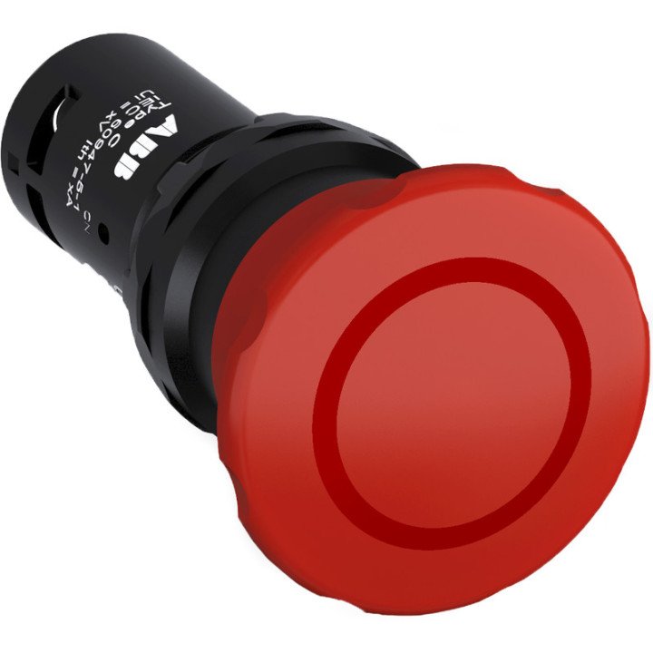 Avārijas apstāšanas poga Sarkana IP67 22mm