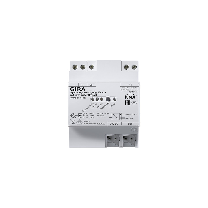 GIRA 212000 Spannungsversorgung 160 мА Дроссель KNX REG