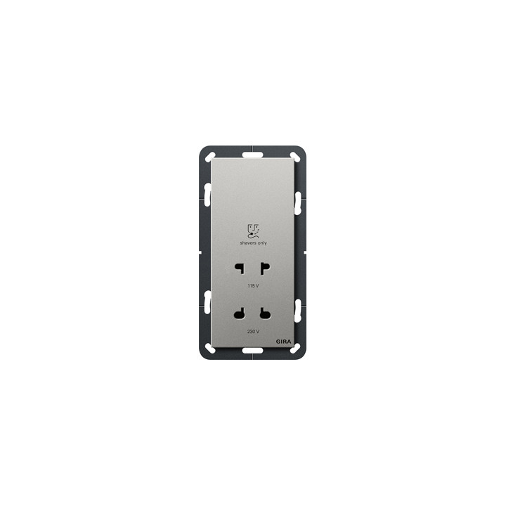 GIRA 2820600 Rasiersteckd. 115–230 V süsteem 55 Edelstahl (puudus)