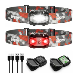 LEPRO 320023-2 USB priekšējais lukturis, 2 iepakojumi