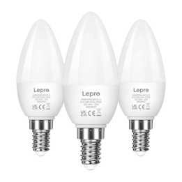 LEPRO 600059-WW-EU-3 LED pirn, E14, C37, 4,2W (40W), 470 lm, 2700K (soe valge), 250°, 3-pakk