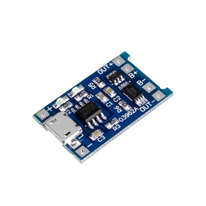 TP4056 5V 1A Li-ion Li-Po Charger Module with Micro USB Port
