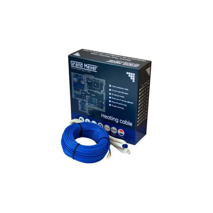 Apsildes kaapelit 20W/m², 70m, 1400W, 6.4A, THC20