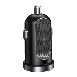 Autolaturi Joyroom C-A08, 1x USB QC3.0, 1x USB-C PD 30W (musta)