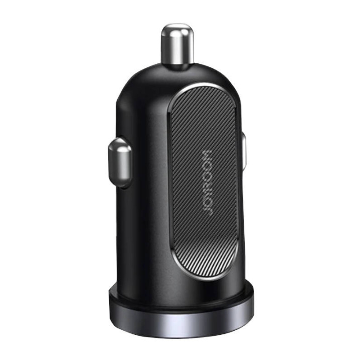 Autolaturi Joyroom C-A08, 1x USB QC3.0, 1x USB-C PD 30W (musta)