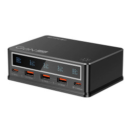 Pöytälaturi Blitzwolf BW-i9 110W PD 3xUSB-A, 2xUSB-C (musta)