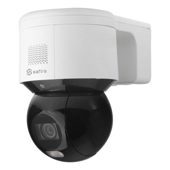 SAFIRE SF-IPPT470CWA-4US-AI IP66 PTZ ātrgaitas kupola kamera ar Wi-Fi, PoE, iebūvētu mikrofonu, microSD līdz 256GB