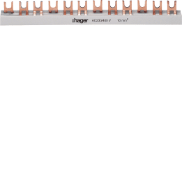 Hager KDN363B eristetty virtakisko 3P 63A 10mm² haarukka