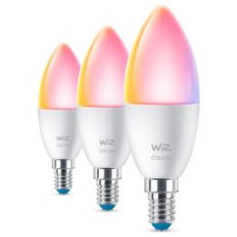 WiZ,Kynttilä,4,9W,2200-6500 (RGB),C37,E14,3kpl valonlähde
