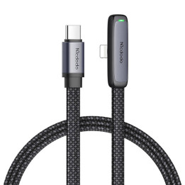 Mcdodo CA-3350 USB-USB-C-kulmakaapeli, 1,2 m (musta)