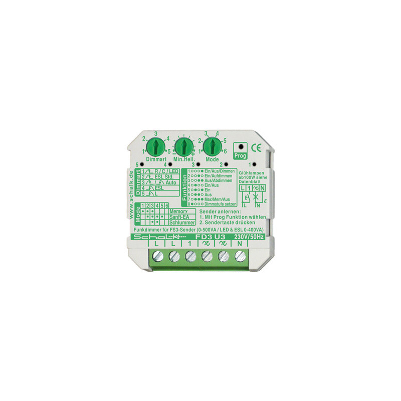 Schalk FD3U39 Funk-Universal-Dimmer 230V AC (UP)