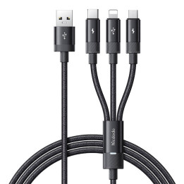 3in1 USB-USB-C / Lightning / Micro USB -kaapeli, Mcdodo CA-5790, 3,5 A, 1,2 m (musta)